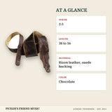 Franklin Strap 2.5 Inch American Bison Leather Guitar Strap Chocolate at a glance width length material color