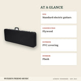Gator GWE-ELEC Hardshell Wood Electric Guitar Case Black at a glance fits construction exterior interior