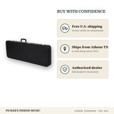 Free shipping and authorized dealer warranty for Gator GWE-ELEC Hardshell Wood Electric Guitar Case Black
