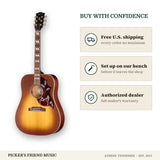 Free shipping and authorized dealer warranty for Gibson Hummingbird Special Acoustic-Electric Guitar Satin Honey Burst