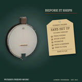 Gold Tone AC-1 Composite 5-String Openback Banjo with Gig Bag hand set up in Athens Tennessee before it ships