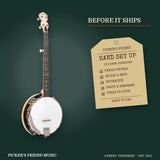 Gold Tone CC-100R Cripple Creek 5-String Resonator Banjo hand set up in Athens Tennessee before it ships