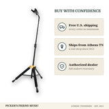 Free shipping and authorized dealer warranty for Hercules GS414B PLUS Auto Grip System Single Guitar Stand