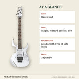 Ibanez JEMJR Steve Vai Signature Electric Guitar White at a glance body neck fingerboard frets