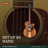 Ibanez PC50WSCE Grand Concert Acoustic-Electric Guitar Open Pore Brown from Picker's Friend Music in Athens Tennessee