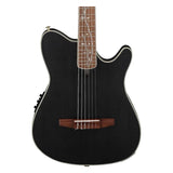 Ibanez TOD10N Tim Henson Signature Nylon-String Acoustic-Electric Guitar Transparent Black Flat on white background