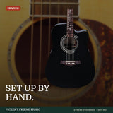 Ibanez V70CE Dreadnought Cutaway Acoustic-Electric Guitar Black from Picker's Friend Music in Athens Tennessee