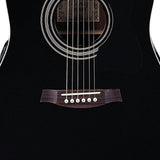 Ibanez V70CE Dreadnought Cutaway Acoustic-Electric Guitar Black close-up detail