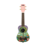 Kala Ukadelic Uketopia Soprano Ukulele with Tote Bag on white background