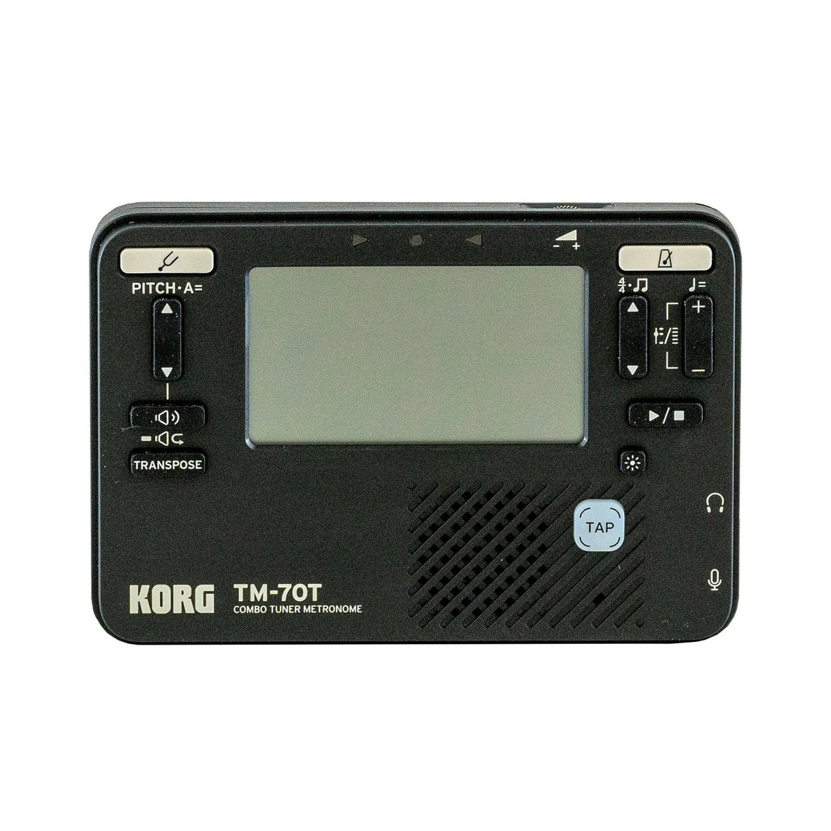 Korg TM-70T Tuner and Metronome Black on white background