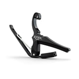 Kyser Quick-Change Acoustic Guitar Capo Black on white background