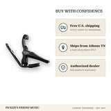 Free shipping and authorized dealer warranty for Kyser Quick-Change Acoustic Guitar Capo Black