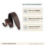 Free shipping and authorized dealer warranty for Levy's M26PD 3 Inch Padded Top Grain Leather Guitar Strap Dark Brown