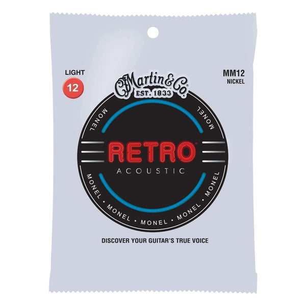 Martin MM12 Retro Monel Acoustic Guitar Strings Light 12-54