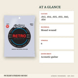 Martin MM12 Retro Monel Acoustic Guitar Strings Light 12-54 at a glance gauges material strings instrument