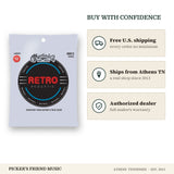 Free shipping and authorized dealer warranty for Martin MM12 Retro Monel Acoustic Guitar Strings Light 12-54