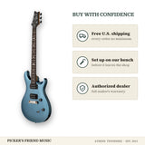 Free shipping and authorized dealer warranty for PRS SE CE24 Standard Satin Electric Guitar Ice Blue Metallic