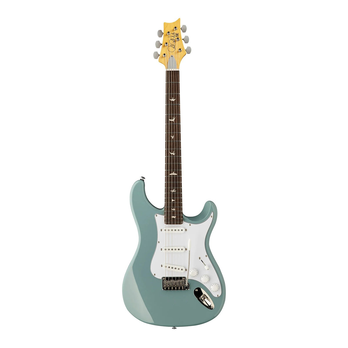 PRS SE Silver Sky Electric Guitar Stone Blue on white background