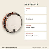 Recording King RK-R20 Songster 5-String Resonator Banjo at a glance strings style tone ring fingerboard
