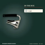 What is in the box with Shubb C1 Standard Steel String Guitar Capo Polished Nickel