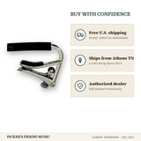 Free shipping and authorized dealer warranty for Shubb C1 Standard Steel String Guitar Capo Polished Nickel