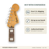 Free shipping and authorized dealer warranty for Squier Classic Vibe 70s Jaguar Electric Guitar Surf Green