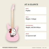 Squier Limited Edition Hello Kitty Stratocaster Electric Guitar Pink at a glance body neck fingerboard frets