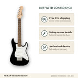 Free shipping and authorized dealer warranty for Squier Mini Stratocaster Electric Guitar Black
