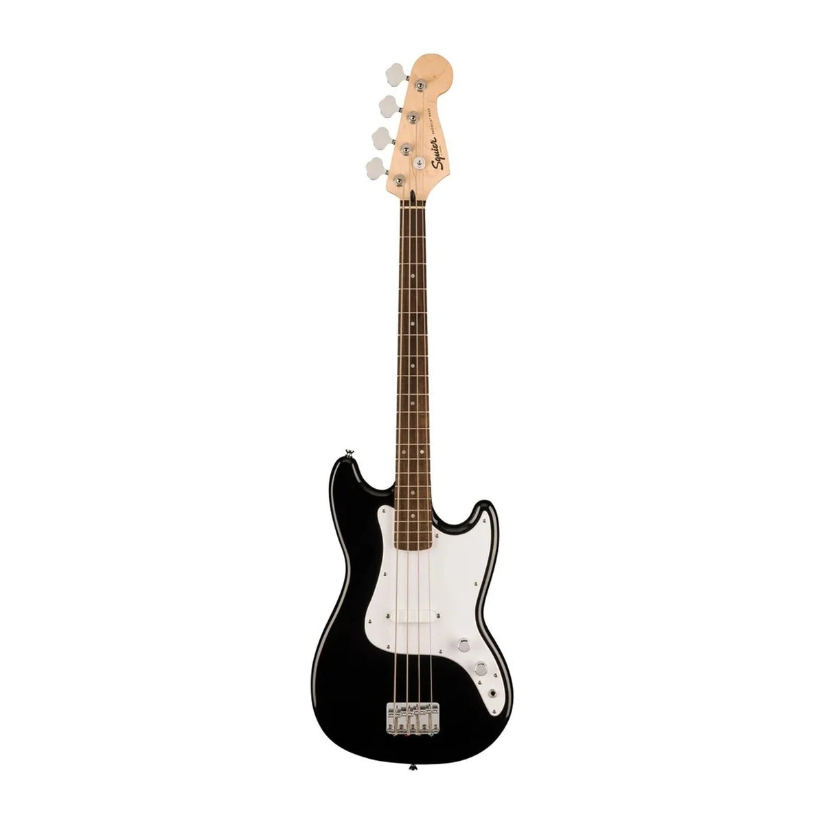 Squier Sonic Bronco Bass Black on white background