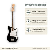 Free shipping and authorized dealer warranty for Squier Sonic Bronco Bass Black