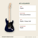 Squier Sonic Stratocaster HSS Electric Guitar Midnight Blue at a glance body body finish neck fingerboard