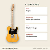 Squier Sonic Telecaster Electric Guitar Butterscotch Blonde at a glance body body finish neck neck finish