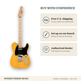 Free shipping and authorized dealer warranty for Squier Sonic Telecaster Electric Guitar Butterscotch Blonde