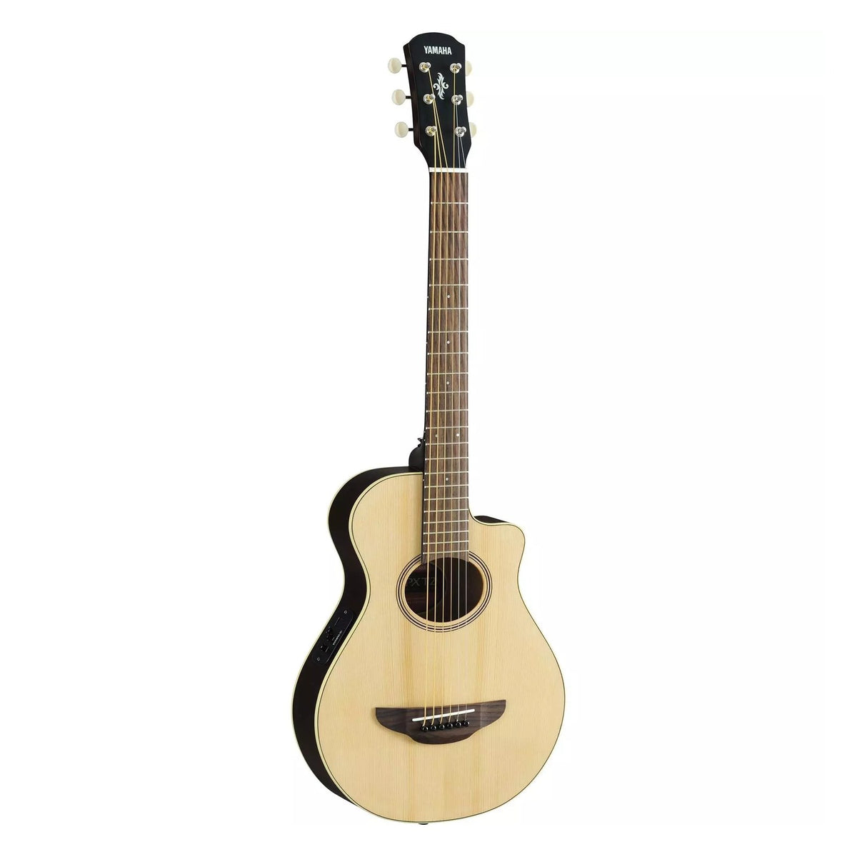 Yamaha APXT2 3/4-Size Thinline Acoustic-Electric Guitar with Gig Bag Natural on white background
