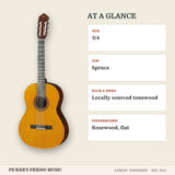 Yamaha CGS103AII 3/4-Size Classical Guitar Natural at a glance size top back & sides fingerboard