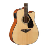 Yamaha FGX800C Dreadnought Cutaway Acoustic-Electric Guitar Natural detail view