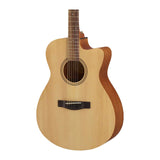 Yamaha FS400C Concert Cutaway Acoustic Guitar Natural Satin detail view