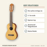 Yamaha GL1 Guitalele 6-String Nylon Guitar Ukulele Natural key features six nylon strings on 17 in scale spruce top rosewood fingerboard matte finish