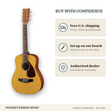 Free shipping and authorized dealer warranty for Yamaha JR1 3/4-Size Acoustic Guitar with Gig Bag Natural