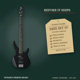 Yamaha TRBX174 4-String Electric Bass Guitar Black hand set up in Athens Tennessee before it ships
